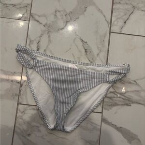 Xhilaration Navy and White Striped Bikini Bottom